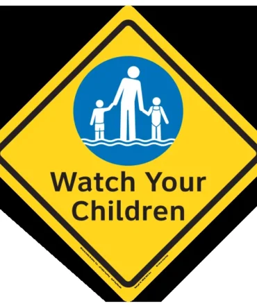 Watch Your Children Outdoor Safety Diamond Sign – 23 in x 23 in