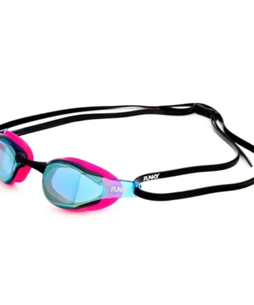 Way Funky Pink Power Blade Swimmer Mirrored Goggle - Pink/Gold Mirror