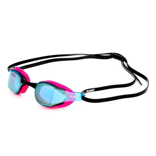 Way Funky Pink Power Blade Swimmer Mirrored Goggle - Pink/Gold Mirror