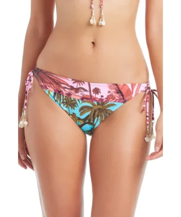 White Lotus Tie Side Hipster Bikini Bottom