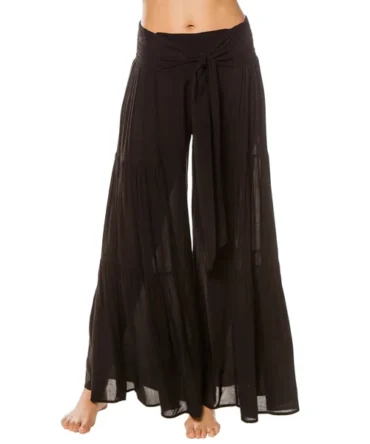 Wide Leg Bow Tie Pants