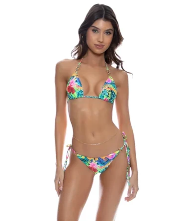 Wild Blooms Triangle Bikini Top