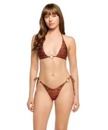 Wild Rose Triangle Bikini Top