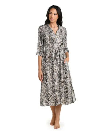 Wild Whispers Button Up Shirt Dress