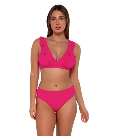 Willa Wireless Bralette Bikini Top (D+ Cup)