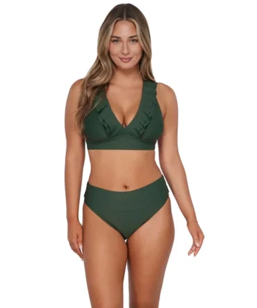 Willa Wireless Bralette Bikini Top (D+ Cup)