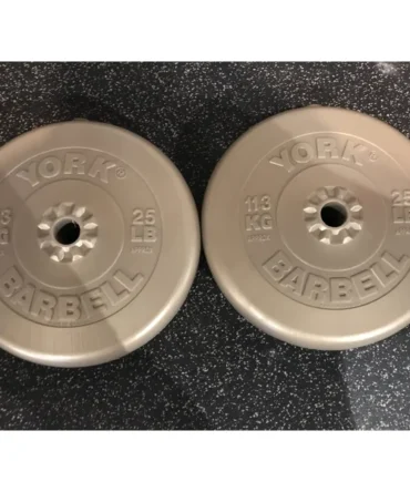 York 2 x 25 LB Gold Vinyl Standard Plates