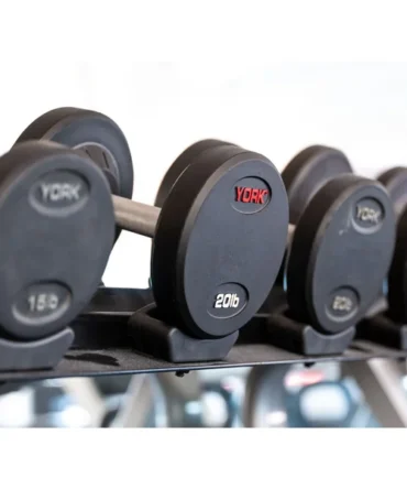 York 5-50lb Commercial Pro Dumbbell Set-New