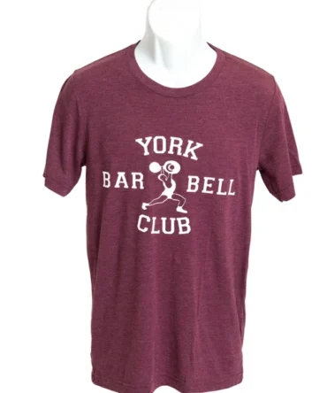 York Barbell Club Tee-Maroon