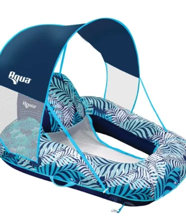 Zero Gravity Lounge with Removable Canopy | Inflatable Pool Chair Float