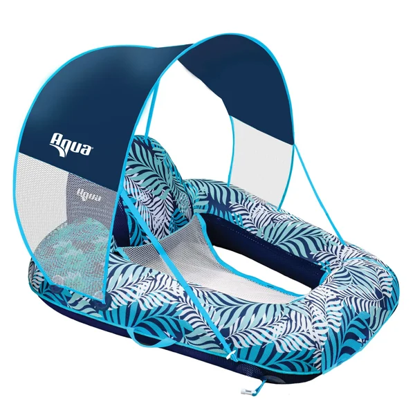 Zero Gravity Lounge with Removable Canopy | Inflatable Pool Chair Float