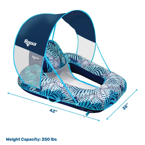 Zero Gravity Lounge with Removable Canopy | Inflatable Pool Chair Float