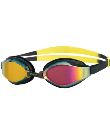 Zoggs Endura Max Titanium Mirrored Goggle - Black/Yellow/Mirrored Violet