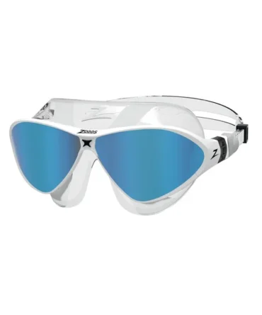 Zoggs Horizon Flex Titanium Mask - Clear/White/Mirrored Blue
