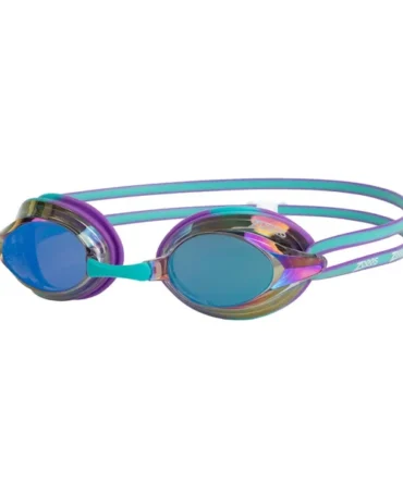 Zoggs Racer Titanium Mirrored Goggle - Violet/Turquoise/Mirrored Blue
