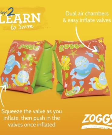 Zoggs Zoggy Swimbands 1-6 Years - Orange
